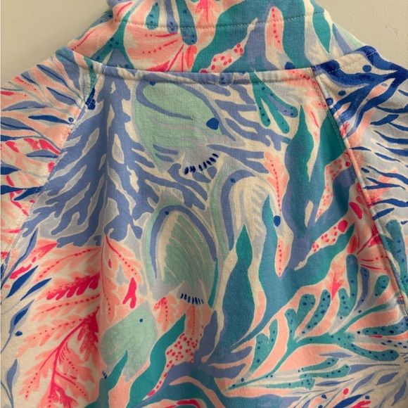 Lilly Pulitzer Skipper Popover Half Zip in Kaleidoscope Coral Size Small - Picture 9 of 10